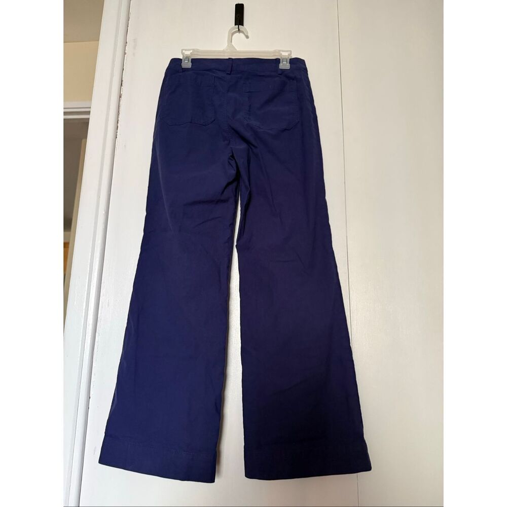 J.Crew Wide Leg Linen Blend Pants Women’s 27 Blue Patch Pocket High Rise - Picture 6 of 13